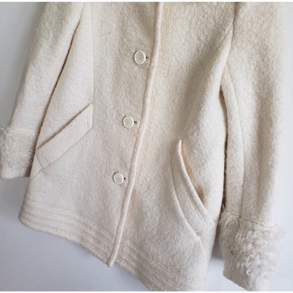 Free People Faux Fur Wooley Pea Coat - Picture 5 of 8